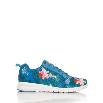Blue 'Mosa Flower' trainers